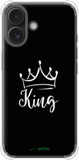 Силикон с усиленными углами чехол Queen & King для него для Apple iPhone 16 - 5521sp-3709 изображение 
