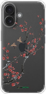 Силикон с усиленными углами чехол Сакура v2 для Apple iPhone 16 - 5538sp-3709 изображение 