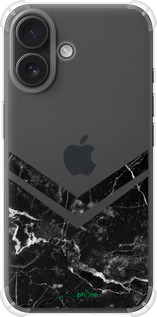 Силикон с усиленными углами чехол Мраморный шеврон для Apple iPhone 16 - 5570sp-3709 изображение 