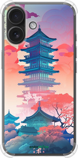 Силикон с усиленными углами чехол Япония монастырь для Apple iPhone 16 - 5590sp-3709 изображение 