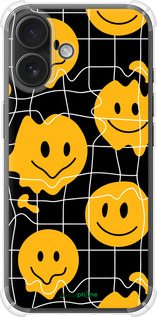 Силикон с усиленными углами чехол Смайлы v3 для Apple iPhone 16 - 5623sp-3709 изображение 