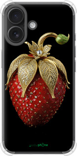 Силикон с усиленными углами чехол Клубника v3 для Apple iPhone 16 - 5638sp-3709 изображение 