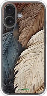 Силикон с усиленными углами чехол Листья в стиле бохо для Apple iPhone 16 - 5643sp-3709 изображение 