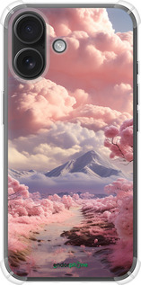 Силикон с усиленными углами чехол Розовые облака для Apple iPhone 16 - 5660sp-3709 изображение 