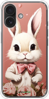 Силикон с усиленными углами чехол Зайчик для Apple iPhone 16 - 5669sp-3709 изображение 