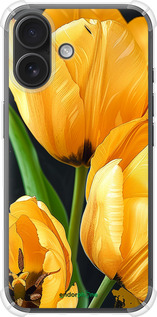 Силикон с усиленными углами чехол Желтые тюльпаны для Apple iPhone 16 - 5991sp-3709 изображение 