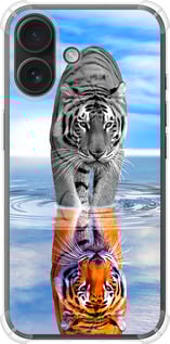 Силикон с усиленными углами чехол Тигр для Apple iPhone 16 - 6016sp-3709 изображение 
