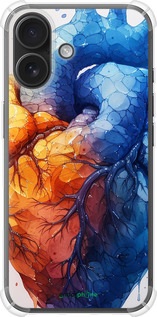 Силикон с усиленными углами чехол Арт-сердце для Apple iPhone 16 - 6034sp-3709 изображение 