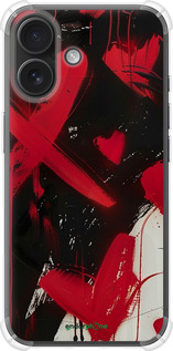 Силикон с усиленными углами чехол XO Love для Apple iPhone 16 - 6044sp-3709 изображение 