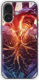 Силикон с усиленными углами чехол Crystal Heart для Apple iPhone 16 - 6070sp-3709 изображение 