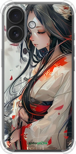 Силикон с усиленными углами чехол Кицуне для Apple iPhone 16 - 6073sp-3709 изображение 