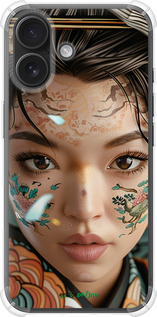 Силикон с усиленными углами чехол Взгляд души самурая для Apple iPhone 16 - 6076sp-3709 изображение 