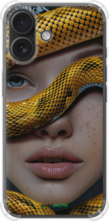 Силикон с усиленными углами чехол Объятия змеи для Apple iPhone 16 - 6081sp-3709 изображение 