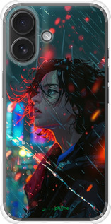 Силикон с усиленными углами чехол Ночные огни для Apple iPhone 16 - 6096sp-3709 изображение 