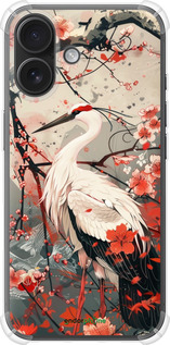 Силикон с усиленными углами чехол Аист в цвету сакуры для Apple iPhone 16 - 6109sp-3709 изображение 