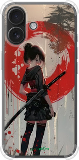 Силикон с усиленными углами чехол Сумерки воина: Танец с катаной для Apple iPhone 16 - 6123sp-3709 изображение 