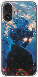 Силикон с усиленными углами чехол Сатору Годжо для Apple iPhone 16 - 6129sp-3709 изображение 