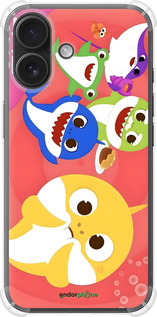 Силикон с усиленными углами чехол Бейби Шаркс для Apple iPhone 16 - 6305sp-3709 изображение 