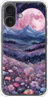 Силіконовий протиударний с посиленими кутами чехол Ніч місяць арт для Apple iPhone 16 - 6319sp-3709 изображение 