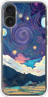 Силикон с усиленными углами чехол Креативный арт для Apple iPhone 16 - 6322sp-3709 изображение 