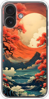 Силикон с усиленными углами чехол Природа японии для Apple iPhone 16 - 6327sp-3709 изображение 