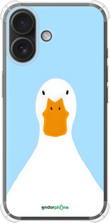 Силикон с усиленными углами чехол Гусь для Apple iPhone 16 - 6350sp-3709 изображение 
