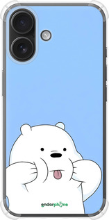 Силикон с усиленными углами чехол Милый мишка для Apple iPhone 16 - 6357sp-3709 изображение 
