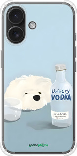 Силикон с усиленными углами чехол Пес водка для Apple iPhone 16 - 6368sp-3709 изображение 