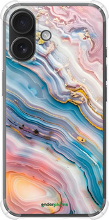 Силикон с усиленными углами чехол Мрамор красивый для Apple iPhone 16 - 6376sp-3709 изображение 