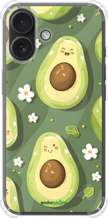 Силикон с усиленными углами чехол Авокадо для Apple iPhone 16 - 6380sp-3709 изображение 