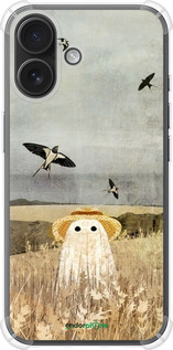 Силіконовий протиударний с посиленими кутами чехол Привид у полі для Apple iPhone 16 - 6427sp-3709 изображение 