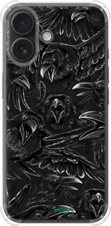 Силикон с усиленными углами чехол Воронья ярость для Apple iPhone 16 - 6474sp-3709 изображение 