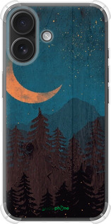 Силикон с усиленными углами чехол Звездный лес для Apple iPhone 16 - 6480sp-3709 изображение 