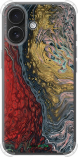 Силикон с усиленными углами чехол С изображением абстрактной живописи для Apple iPhone 16 - 6530sp-3709 изображение 