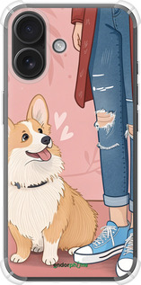 Силіконовий протиударний с посиленими кутами чехол Корги 3 для Apple iPhone 16 - 6707sp-3709 изображение 