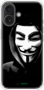 Силикон с усиленными углами чехол Анонимус для Apple iPhone 16 - 832sp-3709 изображение 