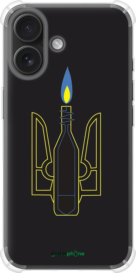 Силикон с усиленными углами чехол Коктейль Молотова для Apple iPhone 16 - 1044sp-3709 изображение 