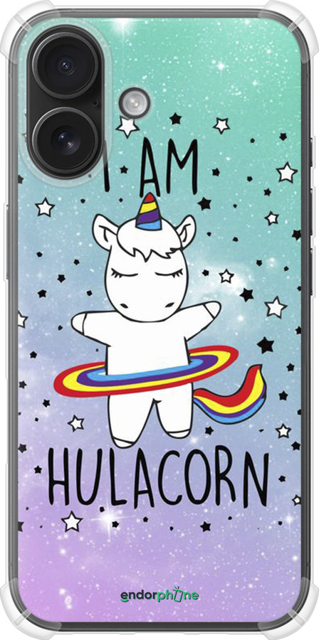 Силикон с усиленными углами чехол I'm hulacorn для Apple iPhone 16 - 3976sp-3709 изображение 