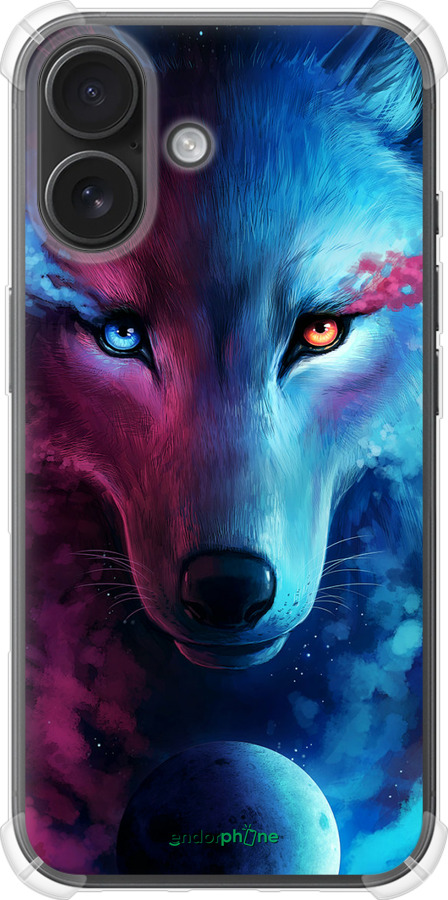 Силіконовий протиударний с посиленими кутами чехол Арт-вовк для Apple iPhone 16 - 3999sp-3709 изображение 