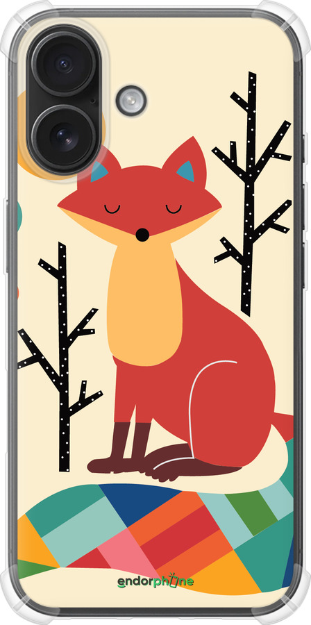 Силикон с усиленными углами чехол Rainbow fox для Apple iPhone 16 - 4010sp-3709 изображение 
