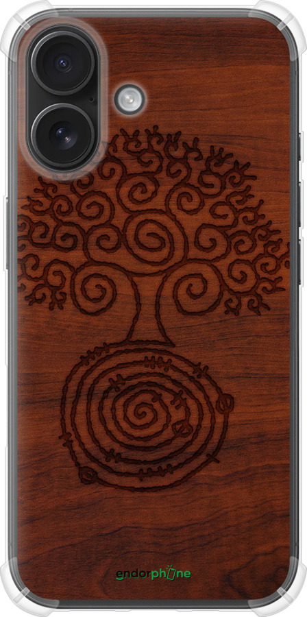 Силикон с усиленными углами чехол Узор дерева для Apple iPhone 16 - 4119sp-3709 изображение 