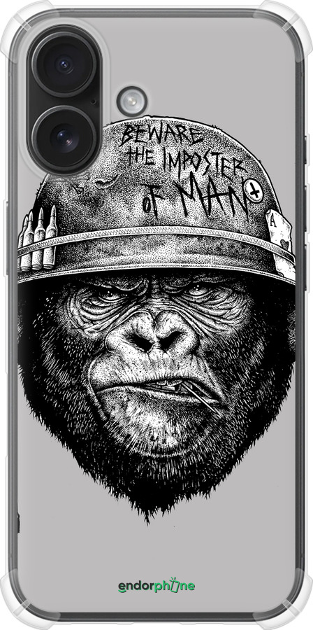Силикон с усиленными углами чехол military monkey для Apple iPhone 16 - 4177sp-3709 изображение 