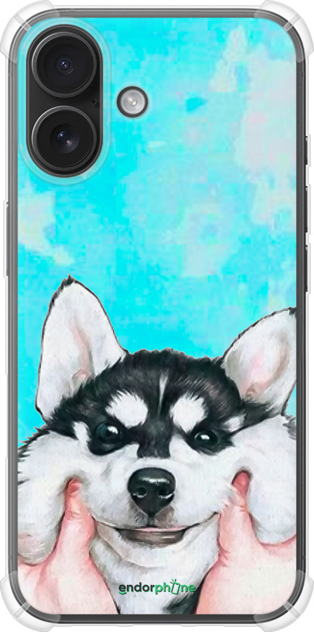 Силикон с усиленными углами чехол Улыбнись для Apple iPhone 16 - 4276sp-3709 изображение 