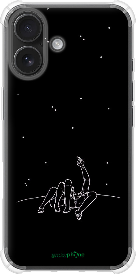 Силикон с усиленными углами чехол Романтика для Apple iPhone 16 - 4306sp-3709 изображение 