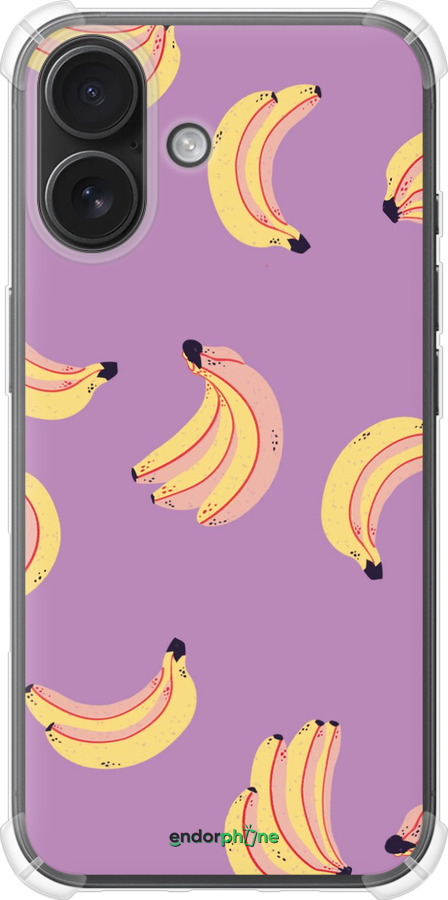 Силикон с усиленными углами чехол Бананы для Apple iPhone 16 - 4312sp-3709 изображение 