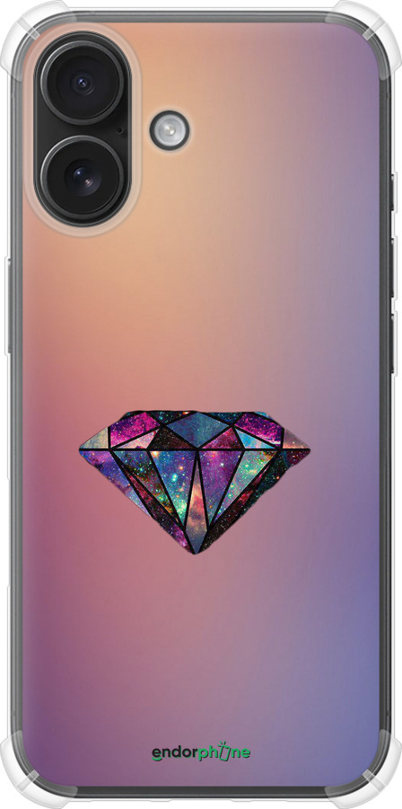 Силикон с усиленными углами чехол Диамант для Apple iPhone 16 - 4352sp-3709 изображение 