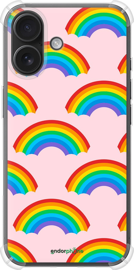 Силіконовий протиударний с посиленими кутами чехол Rainbows для Apple iPhone 16 - 4478sp-3709 изображение 