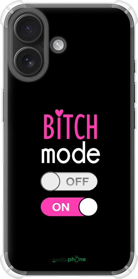 Силикон с усиленными углами чехол Bitch mode для Apple iPhone 16 - 4548sp-3709 изображение 
