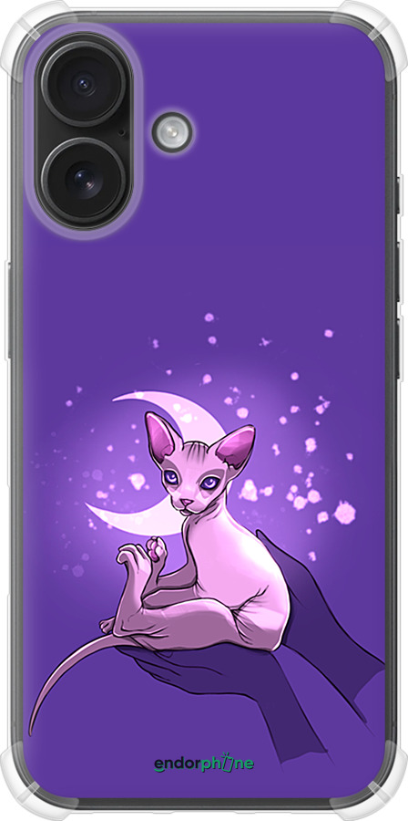 Силіконовий протиударний с посиленими кутами чехол Кіт2 для Apple iPhone 16 - 4676sp-3709 изображение 