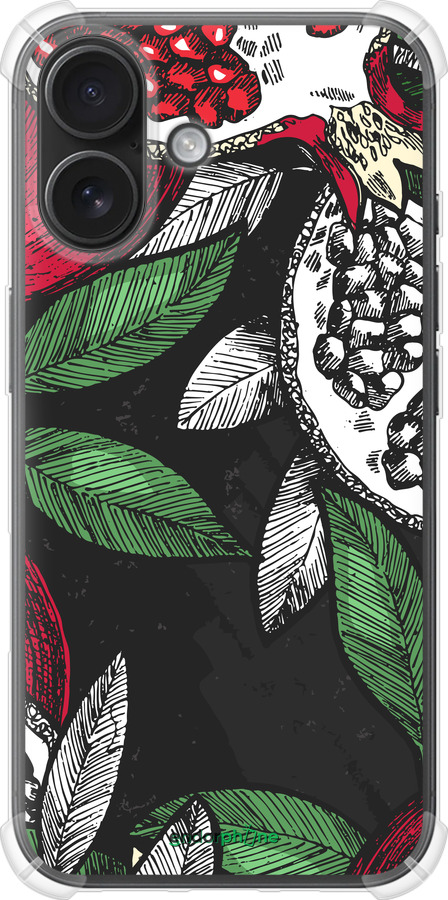 Силикон с усиленными углами чехол Гранат для Apple iPhone 16 - 4692sp-3709 изображение 